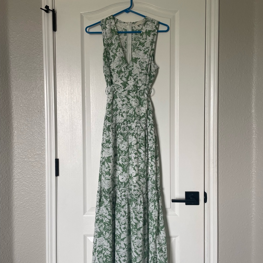 Green Floral Maxi Dress